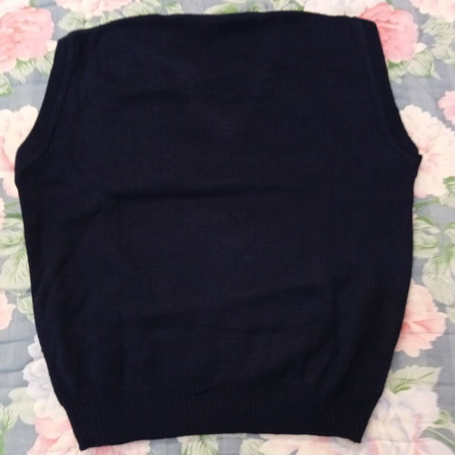 Acrylic sleeveless sweater deep blue size M like new