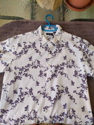 Superdry shirt with floral pattern, size large