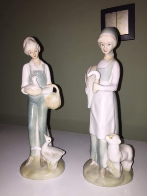 Set of porcelain dolls, 2 pieces for decoration