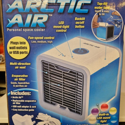 Arctic Air office AC like new, small USB fan
