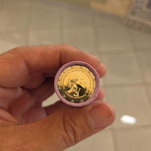 Roll of 25 commemorative 2 euro coins 100 Years from Maria Callas' Birth