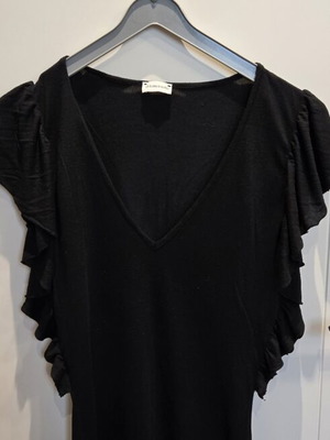 Intimissimi black blouse with ruffles, size S