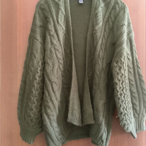 Primark knitted cardigan dark green like new