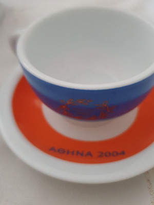 Collectible Italian espresso cup with saucer Olympic Games 2004 new