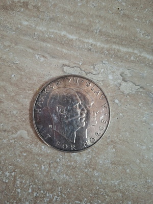 Norwegian 25 Kroner Silver Commemorative Coin 1970 used