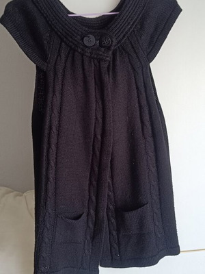 Vest with pockets used, black, one size