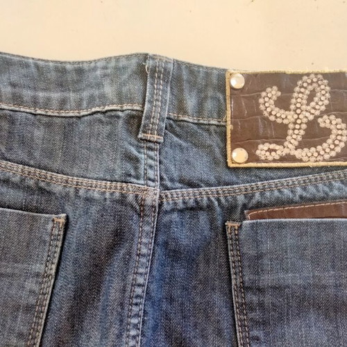 Vintage Lynne Y2K low-rise mini denim skirt Mandy, like new, size L