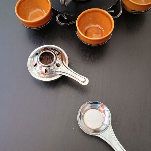 Vintage fondue set 36 pieces used with Braun & Kemmler accessories