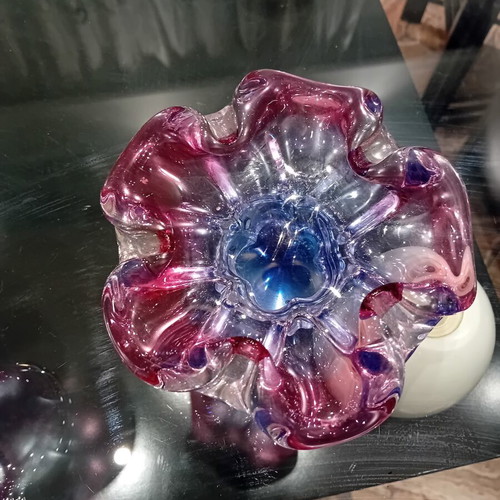 Chřibská Sklárna decorative bowls set, like new, 1960-1970