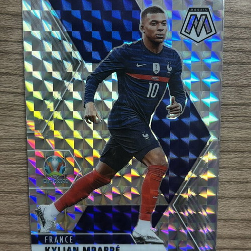 2021 Panini Mosaic UEFA Euro Soccer Kylian Mbappé Prizm card like new