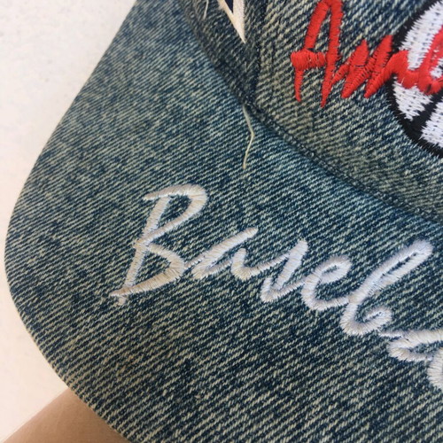 Baseball cotton denim cap used, blue