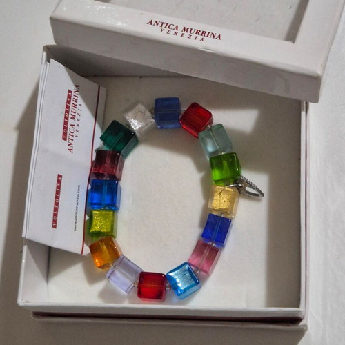 Antica Murrina Venezia bracelet like new, multicolor Murano glass