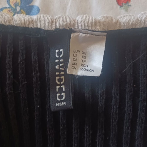 H&M knitted dress, black, XS