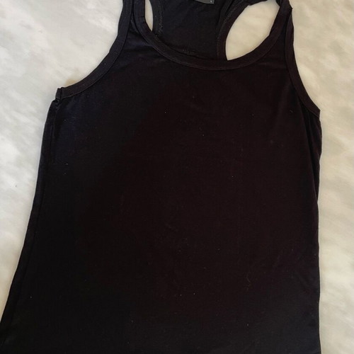 Pack of three shirts like new, two black and one semi-transparent sand color