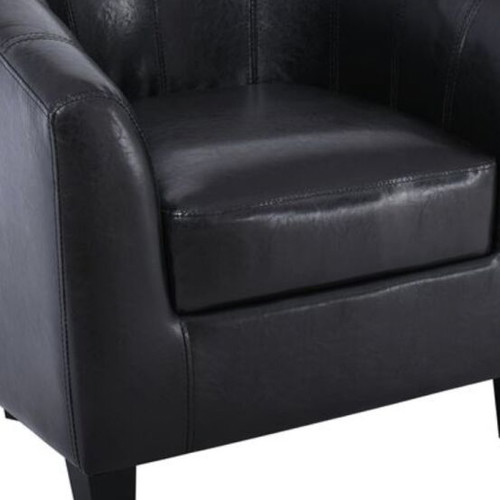 Black leatherette armchair like new, 73x69x75 cm