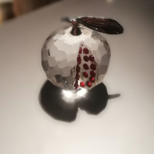 Pomegranate charm new with red rhinestones