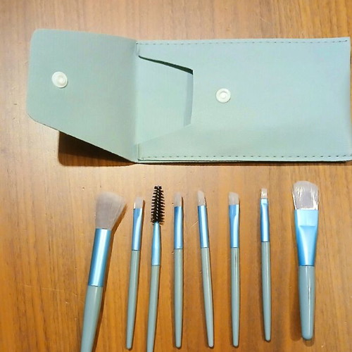 Makeup brush set new 8 pcs with carrying case