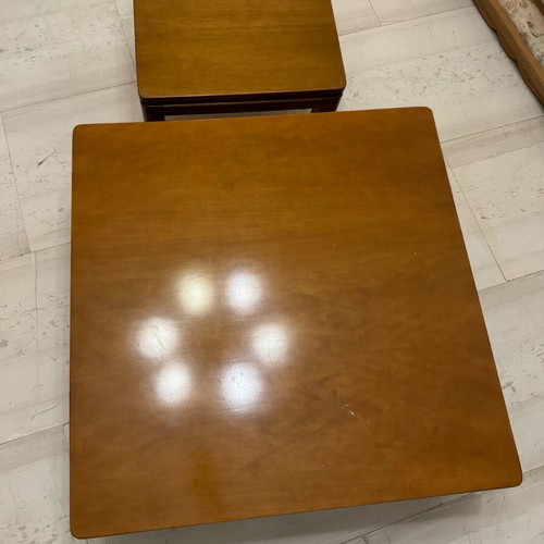 Coffee tables used, brown, set of 2 pieces 80cm and 40cm