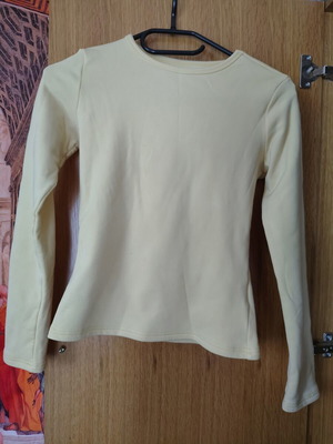 Shein tops with built-in fur, green and yellow, size XS