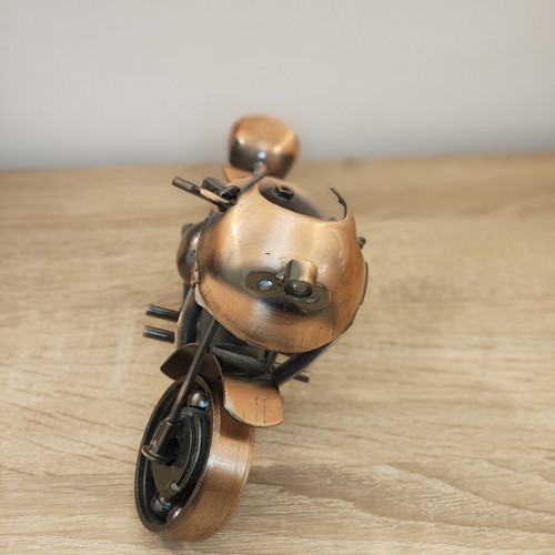 Metal Handmade Vintage Motorcycle copper color like new