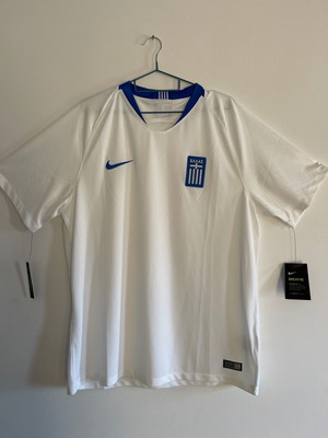 Φανέλα Εθνικής Ελλάδος Ποδοσφαίρου Εμφάνιση Εντός Έδρας Λευκή Μέγεθος XL Άθικτη