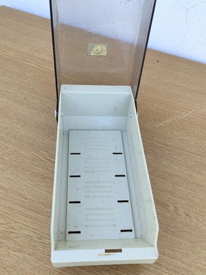 Floppy Disk Case used for 25 floppy disks 3.5 inches plastic with plexiglass lid