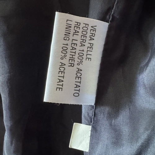Men's suede jacket dark blue genuine leather, like new, size L
