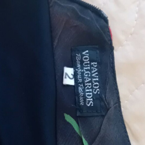 Vintage φόρεμα Pavlos Voulgaridis 90s με ανάγλυφη τσακιστή υφή σαν καινούργιο