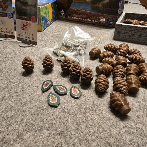 Cascadia 3d printed nature tokens and card stands new