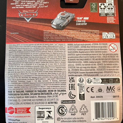Disney Pixar Cars Slim Hood die-cast car 1:55 new