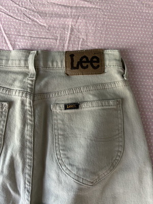 Lee vintage high waist straight skinny jeans used, olive green