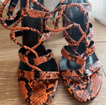 Migato summer sandals size 38 like new with animal print