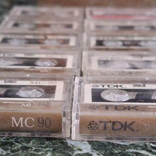 Microcassettes used, pack of 10, recorded, rewritable, laiko