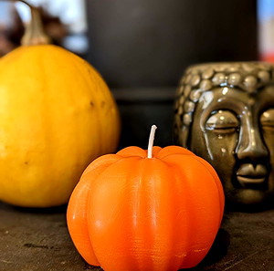 Χειροποίητο κερί κολοκύθα Halloween
