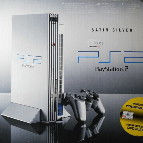 Sony Playstation 2 console Satin Silver used, boxed