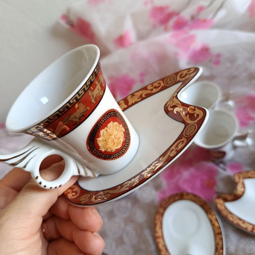 Limoges France tea set unused, 4 cups and 6 saucers
