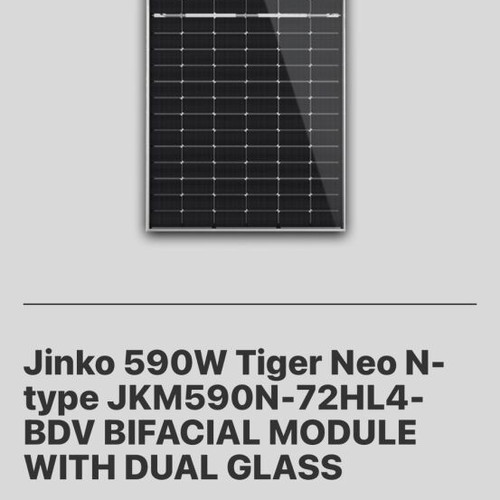 Solar panels bifacial N-Type 590W pack of 24, new
