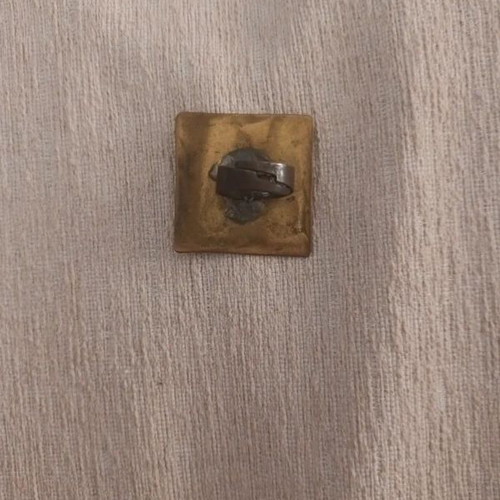 Pop Art ring handmade copper used, colorful