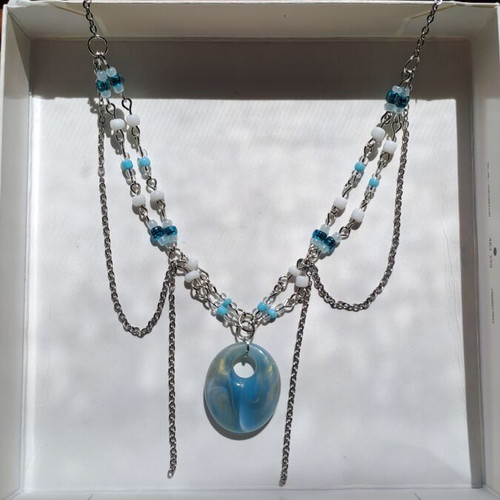 Women's Silver Necklace handmade, made to order, turquoise