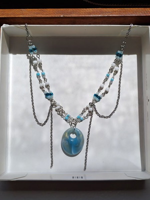 Women's Silver Necklace handmade, made to order, turquoise