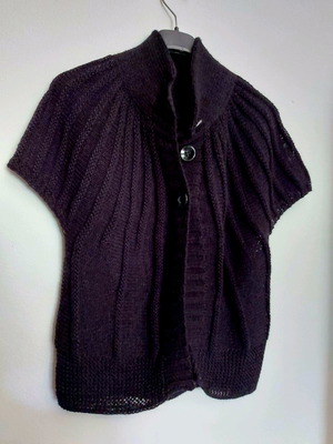 Ζακετάκι μαύρο αφράτη πλέξη αχρησιμοποίητο, νούμερο Small