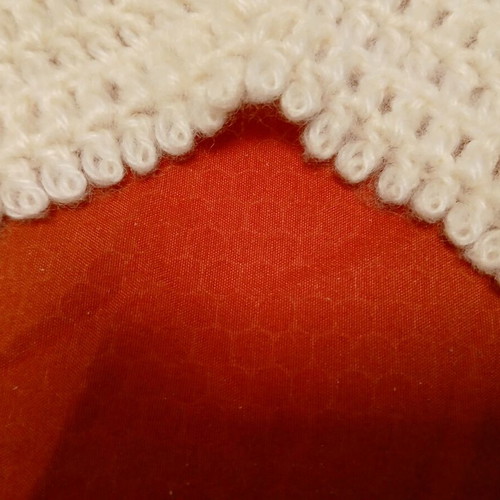 Handmade knitted cape unfinished