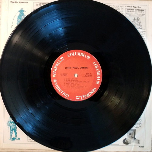 John Paul Jones vinyl LP used, 1973 Columbia album