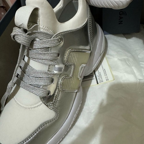 Hogan sneakers 37.5 white - silver like new