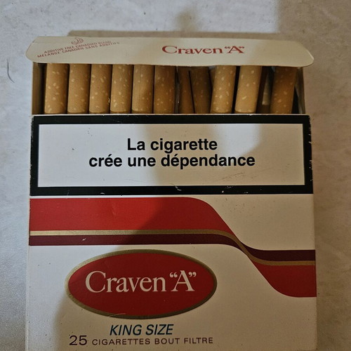 Craven "A" King Size 25 filter cigarettes vintage pack