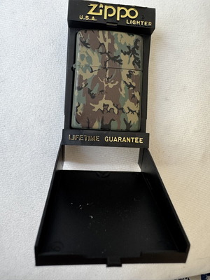 Zippo lighter with classic camouflage design new