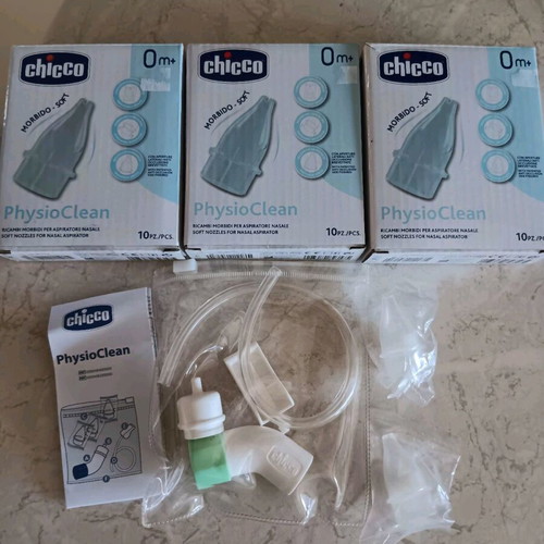 Nasal Aspirator like new with 3 boxes of 30 replacement nozzles and case