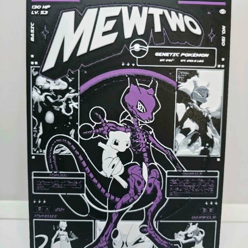 Pokemon Mewtwo canvas wall art, fine quality