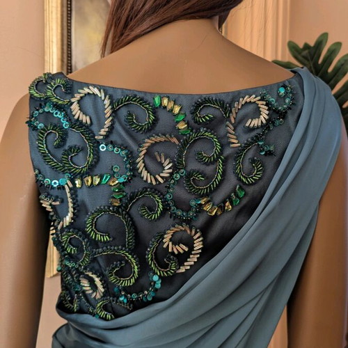 aftershock evening dresses Aftershock black embellished evening gown – The Frockery