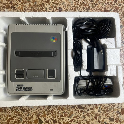 Super Nintendo Entertainment System (SNES) console, boxed